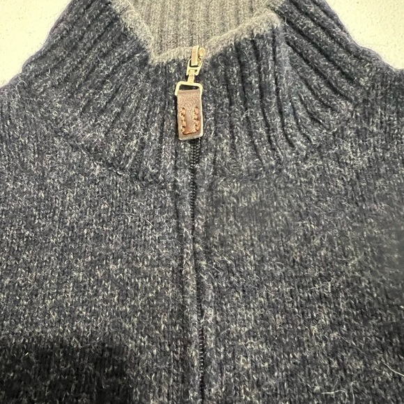 Daniele Blasi Italy Thick partialWool Sweater
1/4 Zip Neck Gray Striped … - Picture 5 of 10